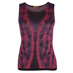 Pre Owned Missoni Multicolour Lurex Knit Sleeveless Top and Maxi Skirt Set S