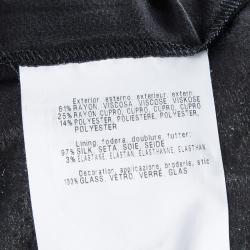 Pre Owned Missoni Metallic Lurex Perforated Knit Embellished Maxi Dress S