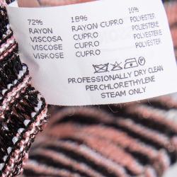 Pre Owned Missoni Multicolor Patterned Lurex Knit Detail Tunic L