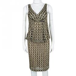 Pre Owned Missoni Multicolor Printed Knit Tie Detail Top and Skirt Set S