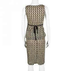 Pre Owned Missoni Multicolor Printed Knit Tie Detail Top and Skirt Set S