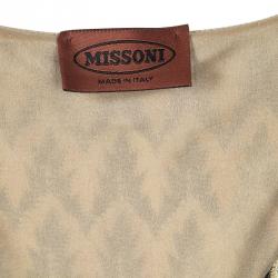 Pre Owned Missoni Multicolor Printed Knit Tie Detail Top and Skirt Set S