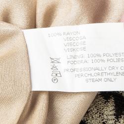 Pre Owned Missoni Multicolor Printed Knit Tie Detail Top and Skirt Set S