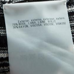 Pre Owned Missoni Monochrome Knit Fringe Detail Sleeveless Dress S