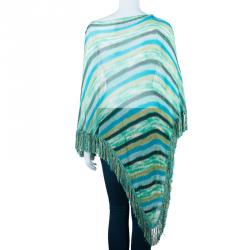 Pre Owned بونشو ميزوني أزرق مقلم تريكو بشراشيب