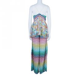 Pre Owned Missoni Mare Multicolor Knit Floral Top and Pants Set S/M
