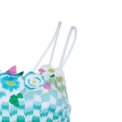 Pre Owned Missoni Mare Multicolor Knit Floral Top and Pants Set S/M