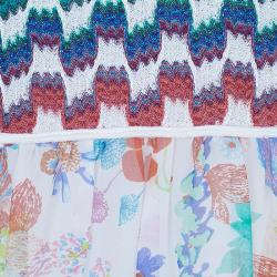 Pre Owned Missoni Mare Multicolor Knit Floral Top and Pants Set S/M