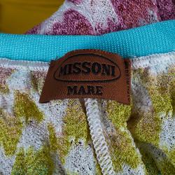 Pre Owned Missoni Mare Multicolor Knit Floral Top and Pants Set S/M