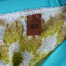 Pre Owned Missoni Mare Multicolor Knit Floral Top and Pants Set S/M