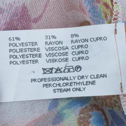 Pre Owned Missoni Mare Multicolor Knit Floral Top and Pants Set S/M