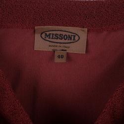 Pre Owned Missoni Red Mohair Skirt S