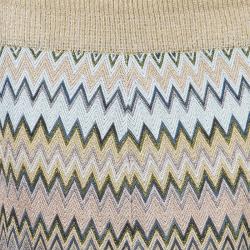 Pre Owned Missoni Multicolor Metallic Knit Maxi Skirt M