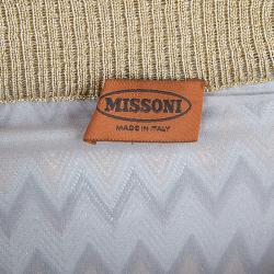 Pre Owned Missoni Multicolor Metallic Knit Maxi Skirt M