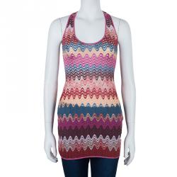 Pre Owned Missoni Mare Multicolor Wave Racerback Top S