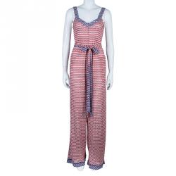 Pre Owned Missoni Mare Red Knit Jumpsuit M