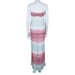 Pre Owned Missoni Mare Strapless Knit Maxi Dress M