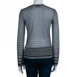 Pre Owned Missoni Multicolor Zig-Zag Long Sleeve Top M