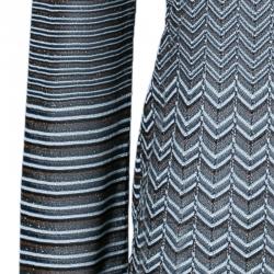 Pre Owned Missoni Multicolor Zig-Zag Long Sleeve Top M