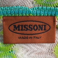 Pre Owned Missoni Multicolor Knit Long Sleeve Knee Length Dress S