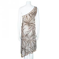 Pre Owned Missoni Brown One Shoulder Dress M