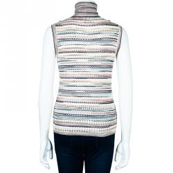 Pre Owned Missoni Multicolor Turtleneck Top M