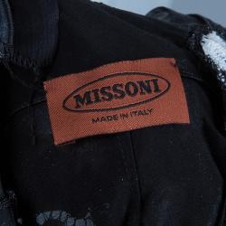 Pre Owned Missoni Monochrome Knit Maxi Dress M