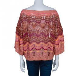 Pre Owned Missoni Metallic Crochet Top L