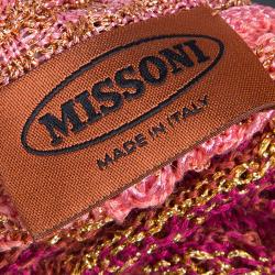 Pre Owned Missoni Metallic Crochet Top L