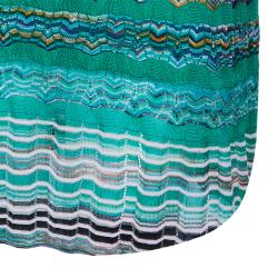 Pre Owned Missoni Green Wave Knit Sleeveless Dress S