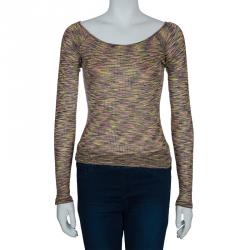 Pre Owned Missoni Multicolor Off-Shoulder Top S