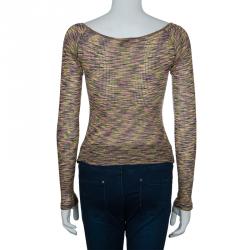Pre Owned Missoni Multicolor Off-Shoulder Top S