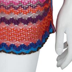 Missoni Multicolor Zig-Zag Pattern Knit Strapless Romper S