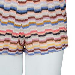 Missoni Multicolor Knit Ruffle Trim Overlap Detail Romper S