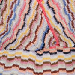 Missoni Multicolor Knit Ruffle Trim Overlap Detail Romper S