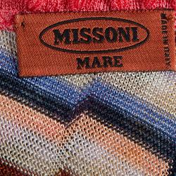 Missoni Multicolor Knit Ruffle Trim Overlap Detail Romper S