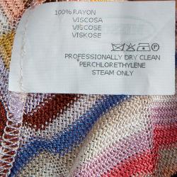 Missoni Multicolor Knit Ruffle Trim Overlap Detail Romper S