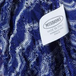 مملوكة مسبقًا Missoni Multicolor ZigZag Patterned Knit Long Cardigan M