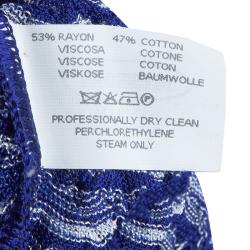 مملوكة مسبقًا Missoni Multicolor ZigZag Patterned Knit Long Cardigan M