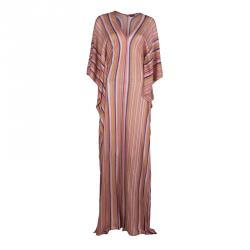 Pre Owned Missoni Multicolor Striped Lurex Knit Kaftan S