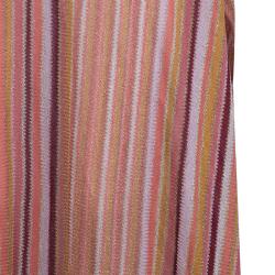 Pre Owned Missoni Multicolor Striped Lurex Knit Kaftan S