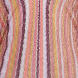 Pre Owned Missoni Multicolor Striped Lurex Knit Kaftan S