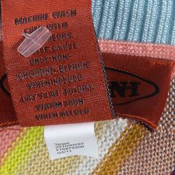 Pre Owned Missoni Multicolor Zig Zag Knit Cardigan XL