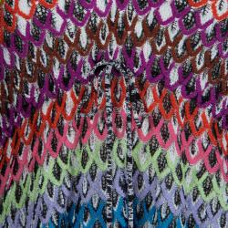 Pre Owned Missoni Mare Multicolor Knit Fish Scale Pattern Kaftan Dress M
