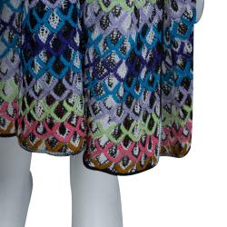 Pre Owned Missoni Mare Multicolor Knit Fish Scale Pattern Kaftan Dress M