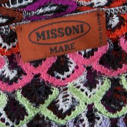Pre Owned Missoni Mare Multicolor Knit Fish Scale Pattern Kaftan Dress M