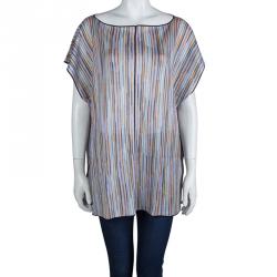 Pre Owned Missoni Mare Multicolor Striped Knit Tunic M