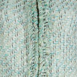 Pre Owned Missoni Green Textured Weave Pant Suit M