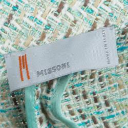 Pre Owned Missoni Green Textured Weave Pant Suit M