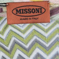 Pre Owned Missoni Multicolor Knit Chevron Pattern Sleeveless Dress S